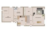 Grundrissplan Erdgeschoss - Charmantes Einfamilienhaus mit ELW, großzügigem Nebengebäude und herrlichem Garten
