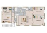 Grundrissplan Obergeschoss - Charmantes Einfamilienhaus mit ELW, großzügigem Nebengebäude und herrlichem Garten