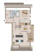 Grundrissplan - Ansprechende 2-ZKB in Split-Level-Bauweise mit Blick ins das Mindeltal