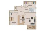 Grundrissplan - Clevere Raumaufteilung mit Potenzial – 3-Zimmerwohnung mit Südbalkon
